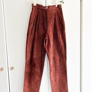 Vintage Suede Brown Trousers